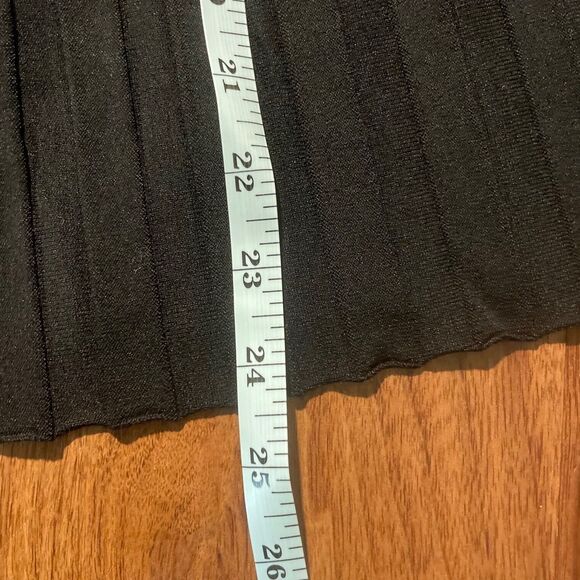 KERISMA Skirt A Line Midi Pleated Womens Size Small Black Rayon Blend RUNS BIG - Picture 4 of 6